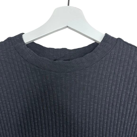 Billabong Dawn Long Sleeve Ribbed Mini Dress in Gray - Picture 5 of 9